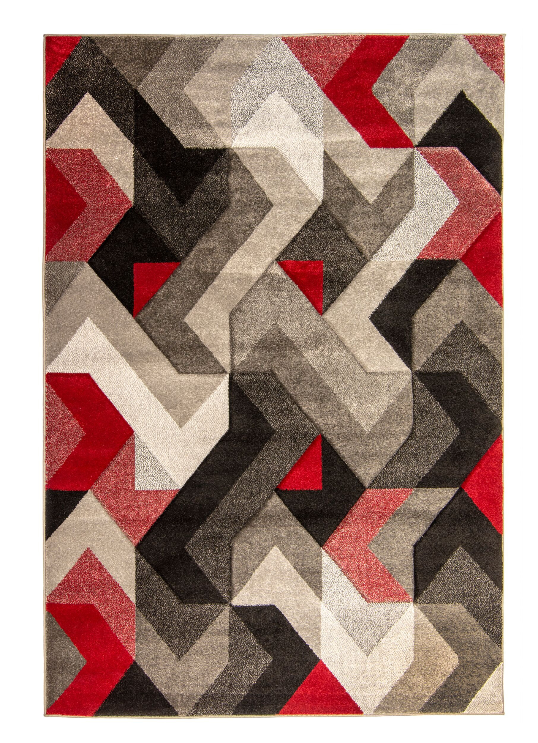 Kusový koberec Hand Carved Aurora Grey / Red Rozmery koberca: 120x170