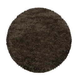Kusový koberec Fluffy Shaggy 3500 brown kruh Rozmery koberca: 120x120 kruh