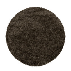 Kusový koberec Fluffy Shaggy 3500 brown kruh Rozmery koberca: 200x200 kruh