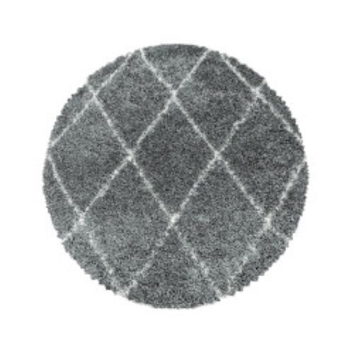 Kusový koberec Alvor Shaggy 3401 grey kruh Rozmery koberca: 80x80 kruh