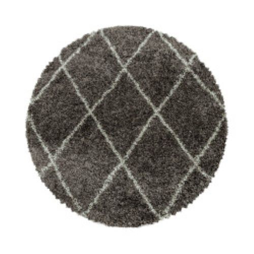 Kusový koberec Alvor Shaggy 3401 taupe kruh Rozmery kobercov: 200x200 kruh
