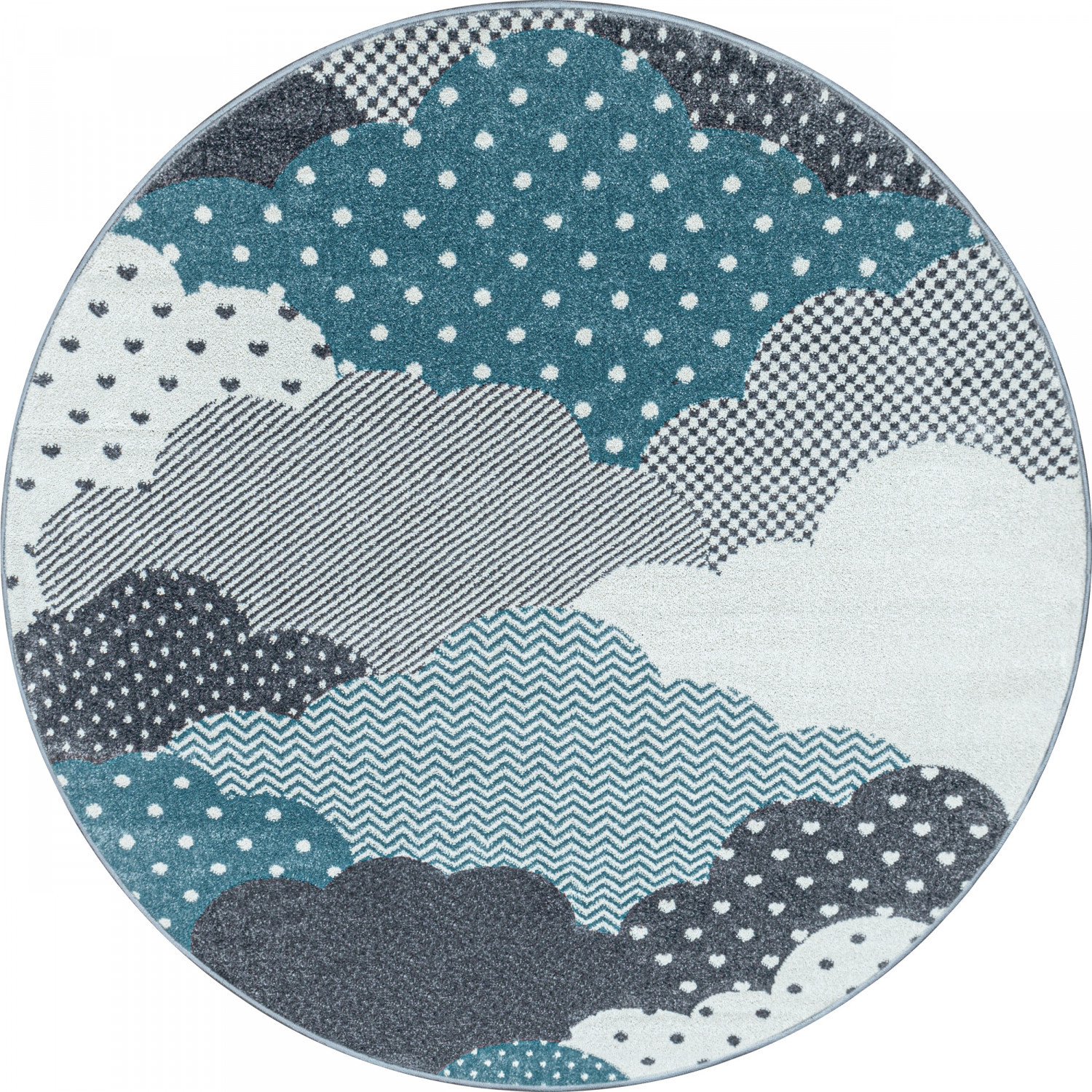 Detský kusový koberec Bambi 820 blue kruh Rozmery koberca: 120x120 kruh