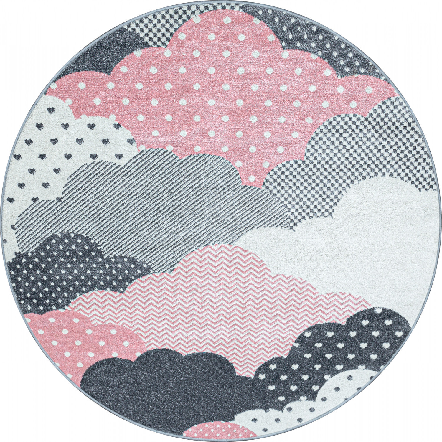 Detský kusový koberec Bambi 820 pink kruh Rozmery koberca: 120x120 kruh