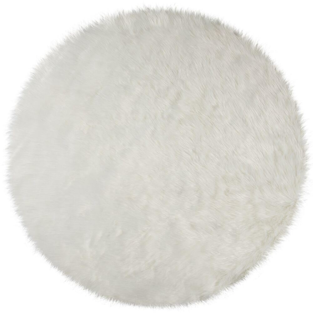 Kusový koberec Faux Fur Sheepskin Ivory kruh Rozmery koberca: 120x120 kruh