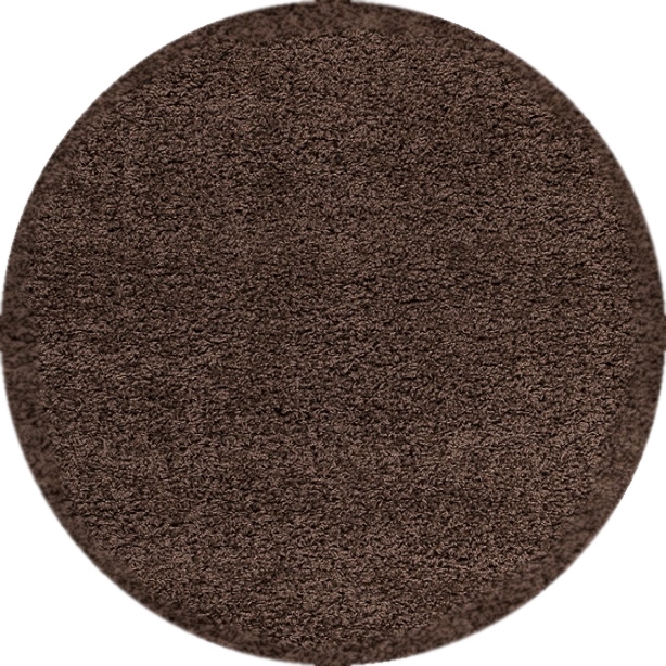 Kusový koberec Dream Shaggy 4000 Brown kruh Rozmery koberca: 120x120 kruh