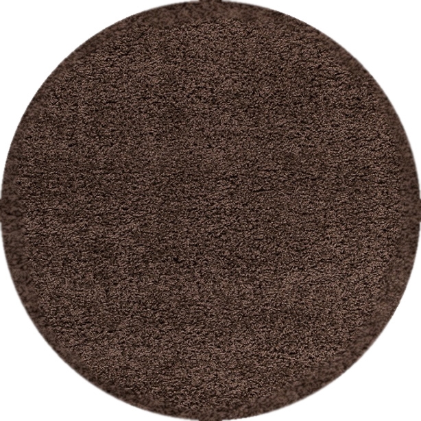 Kusový koberec Dream Shaggy 4000 Brown kruh Rozmery koberca: 80x80 kruh