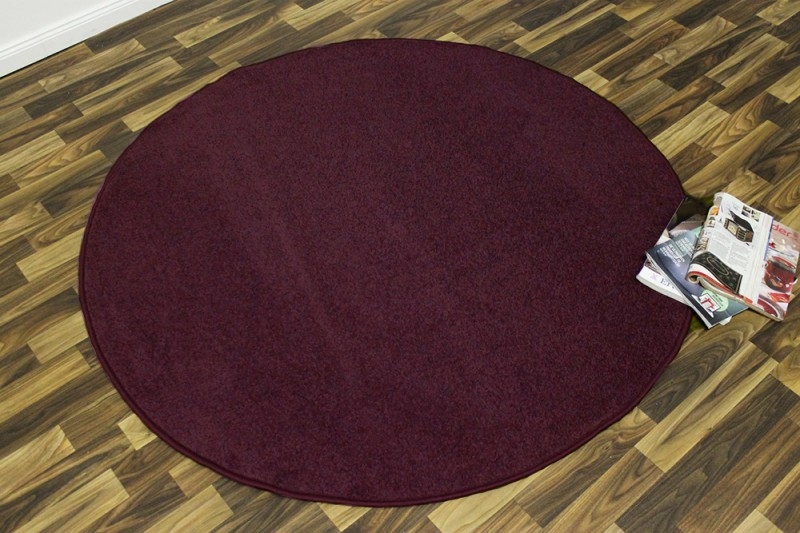 Kusový koberec Nasty 102368 Brombeer Violett kruh Rozmery koberca: 200x200 kruh