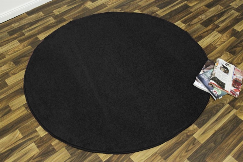 Kusový koberec Nasty 102055 Schwarz kruh Rozmery koberca: 200x200 kruh