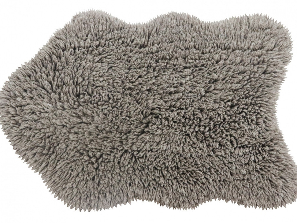 Vlnený koberec Woolly - Sheep Grey Rozmery koberca: 75x110 tvar kožešiny