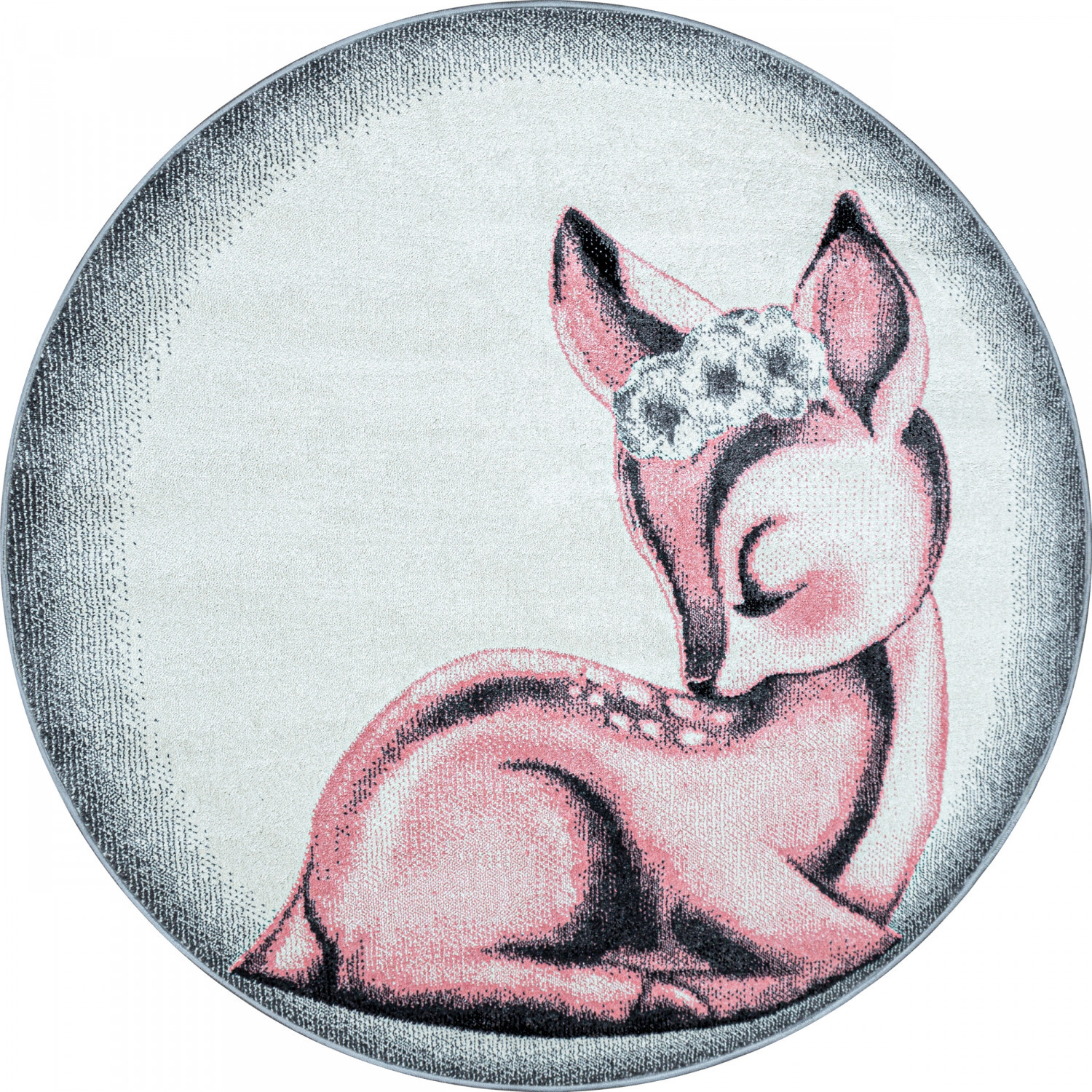 Detský kusový koberec Bambi 850 pink kruh Rozmery koberca: 160x160 kruh