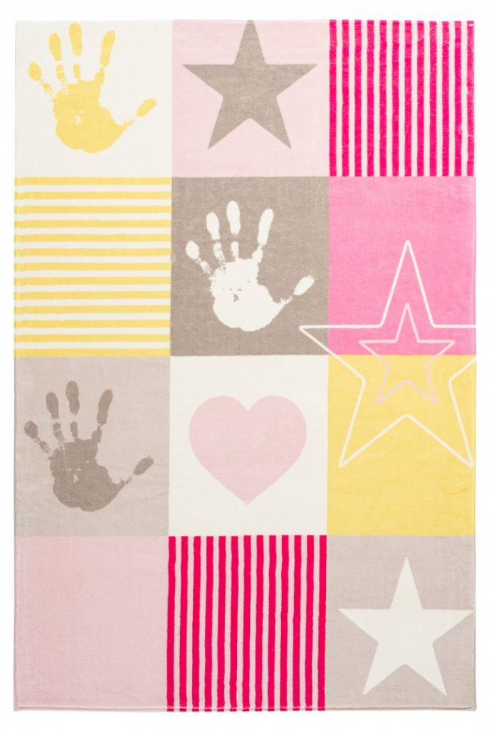 Detský kusový koberec Stars 411 pink Rozmery koberca: 120x170