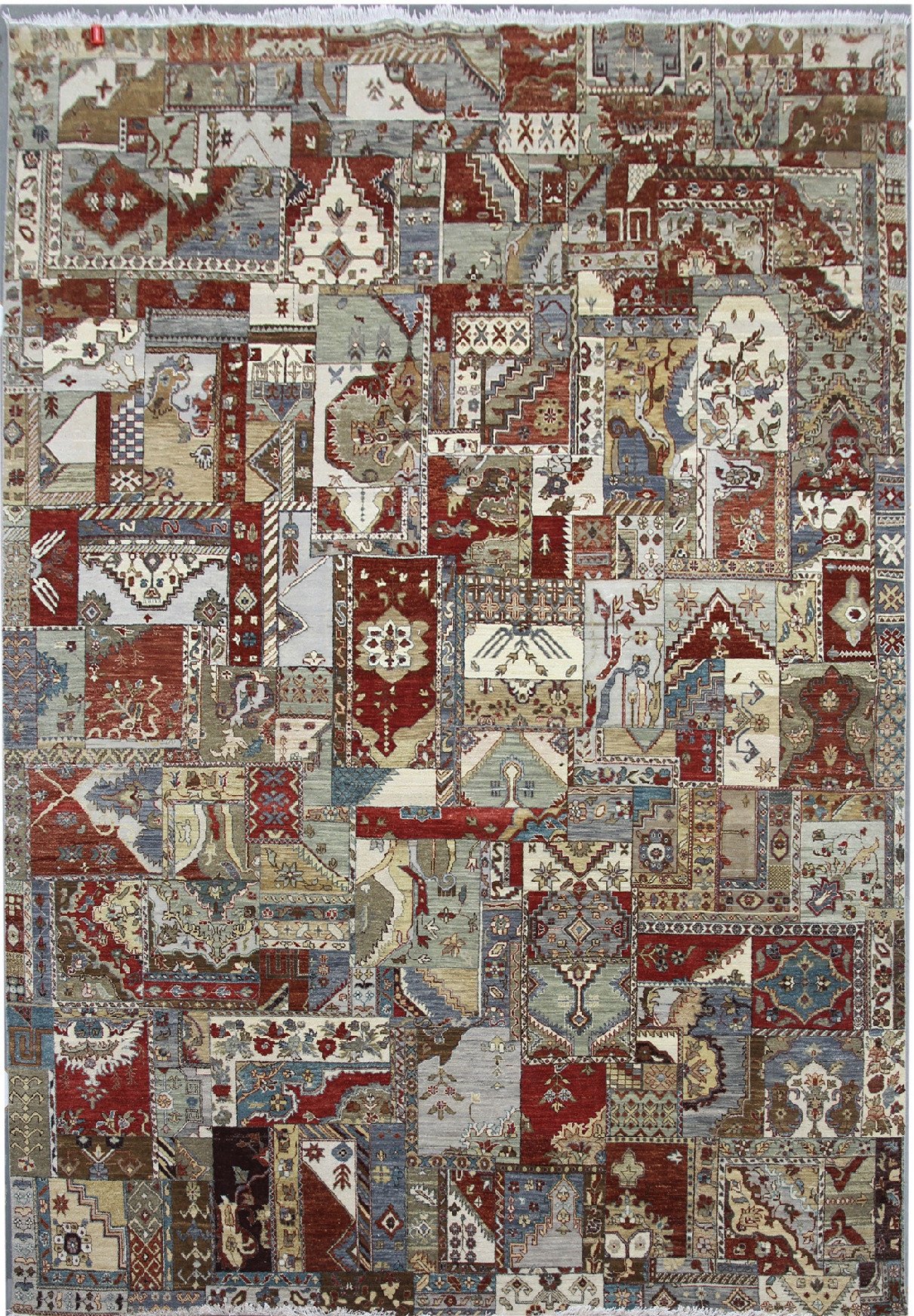Ručne viazaný kusový koberec Diamond DC-PATCH RED MULTI Rozmery kobercov: 305x425