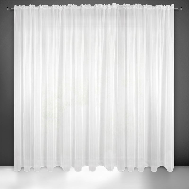 Eurofirany Biela záclona na páske LUCY 350x250 cm