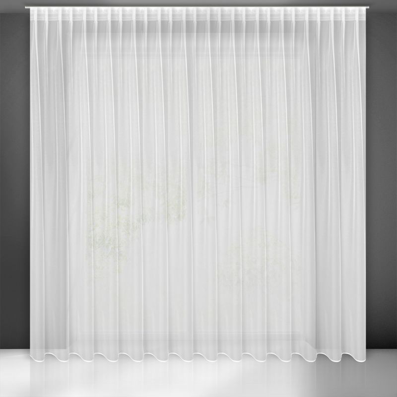 Eurofirany Biela záclona na flex páske TONIA 300x270 cm