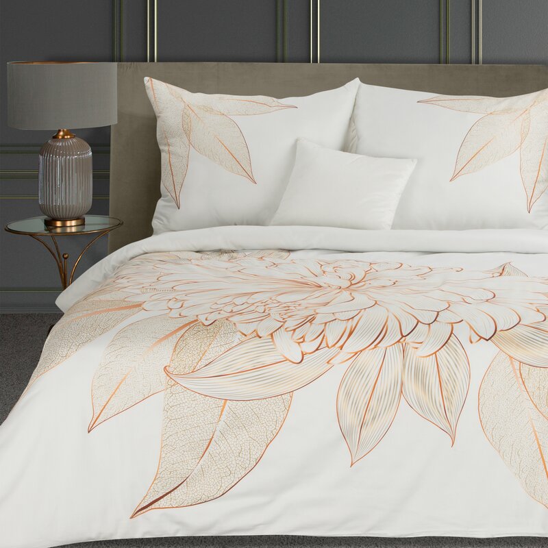 Eurofirany Biele posteľné obliečky BLANCA8 s potlačou 140x200 cm, 70x90 cm