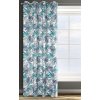 19776 7 biely zaves elina s potlacou tyrkysovych a tmavomodrych listov 140x250 cm