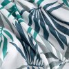 19776 8 biely zaves elina s potlacou tyrkysovych a tmavomodrych listov 140x250 cm