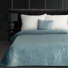 Modrý prehoz na posteľ SALVIA1 s potlačou 220x240 cm