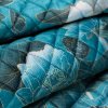 58503 1 tyrkysovy prehoz na postel lotos2 s potlacou 170x210 cm