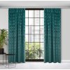 62411 zamatovy tmavotyrkysovy zaves na paske adria 140x270 cm