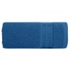 63010 1 bavlneny modry uterak rosita s ryzovou strukturou a zakarovou bordurou s geometrickym vzorom