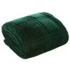 64227 2 tmavo zeleny zamatovy prehoz na postel cyprian2 220 x 240 cm