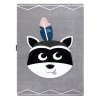 66003 detsky kusovy koberec petit raccoon mukki grey