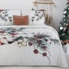 Vianočné posteľné obliečky SNOW z bavlneného saténu 220x200 cm, 70x80 cm/X2