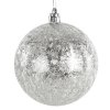 74676 strieborna plastova vianocna gula 8 cm sada 4 ks