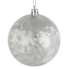 74691 strieborna plastova vianocna gula 8 cm sada 4 ks