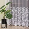 Biela žakarová záclona ROSANOVA so vzorom ruží