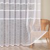 Biela žakarová záclona INES so zaujímavým vzorom