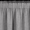 Strieborný záves s plátnovým vzhľadom na páske JULA2 140x270 cm