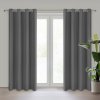 Grafitový matný záves na krúžkoch ADARI 140x250 cm