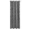 Grafitový záves z mikrovlákna s lesklou potlačou LIBI na krúžkoch 140x250 cm