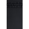 Čierny zamatový záves s volánmi SAMI na krúžkoch 140x250 cm