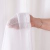 Biela priesvitná záclona s jemnou sieťovinou CELESTE na páske 300×250 cm