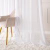 Biela priesvitná záclona s jemnou sieťovinou CELESTE na krúžkoch 300×250 cm