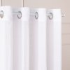 Biela priesvitná záclona s jemnou sieťovinou CELESTE na krúžkoch 300×250 cm