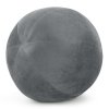 Sivý dekoratívny zamatový vankúš v tvare gule GAJA4 priemer 24 cm