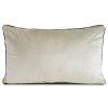 Béžová zamatová obliečka na vankúš s kontrastným lemovaním GAJA3 30x50 cm