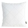 Biela zamatová obliečka s geometrickým vyšívaným vzorom NALA2 45x45 cm