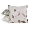 Béžová obliečka na vankúš s rastlinným vzorom z bavlneného saténu dekor 05 SPRING 40x40 cm