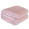 Ružová deka z huňatého mikroplyšu bublinkový 3D vzor MIKOS 160x200 cm