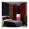 Červený zatemňovací zamatový záves na krúžkoch VELVI 140x260 cm