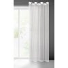 Biela záclona s jemnou dažďovou štruktúrou na krúžkoch NICEA 140x250 cm