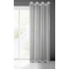 Strieborná záclona s jemnými prúžkami na krúžkoch NOELIA 140x250 cm