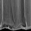 Strieborná záclona s jemnými prúžkami na krúžkoch NOELIA 140x250 cm