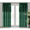 Tmavozelený zamatový záves s volánmi na páske AURA 140x270 cm