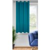 Modrotyrkysový zatemňovací záves na krúžkoch LOGAN 140x175 cm